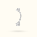 14k Crystal Rook Barbell - Rook - Lulu Ave Body Jewelery