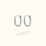 Silver Oval Huggies - Lulu Ave Body Jewelery