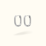 Silver Oval Huggies - Lulu Ave Body Jewelery