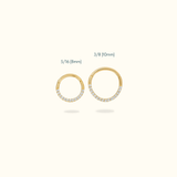 14k Front Crystal Hinged Ring - Lulu Ave Body Jewelery