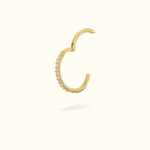 14k Crystal Hinged Ring - Hinged Ring - Lulu Ave Body Jewelery