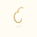 14k Crystal Hinged Ring - Hinged Ring - Lulu Ave Body Jewelery