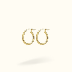 14k Classic Hoops - Lulu Ave Body Jewelery