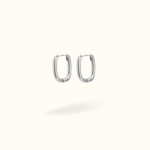 Silver Oval Huggies - Lulu Ave Body Jewelery