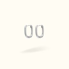 Silver Oval Huggies - Lulu Ave Body Jewelery