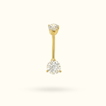 14k Round Crystal Navel Ring - Belly Rings - Lulu Ave Body Jewelery
