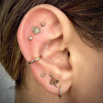 14k Dome Single Earring - Lulu Ave Body Jewelery