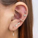 14k Crystal Hinged Ring - Hinged Ring - Lulu Ave Body Jewelery