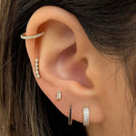 14k Double Row Crystal Hinged Ring - Lulu Ave Body Jewelery