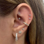 14k Crystal Rook Barbell - Rook - Lulu Ave Body Jewelery