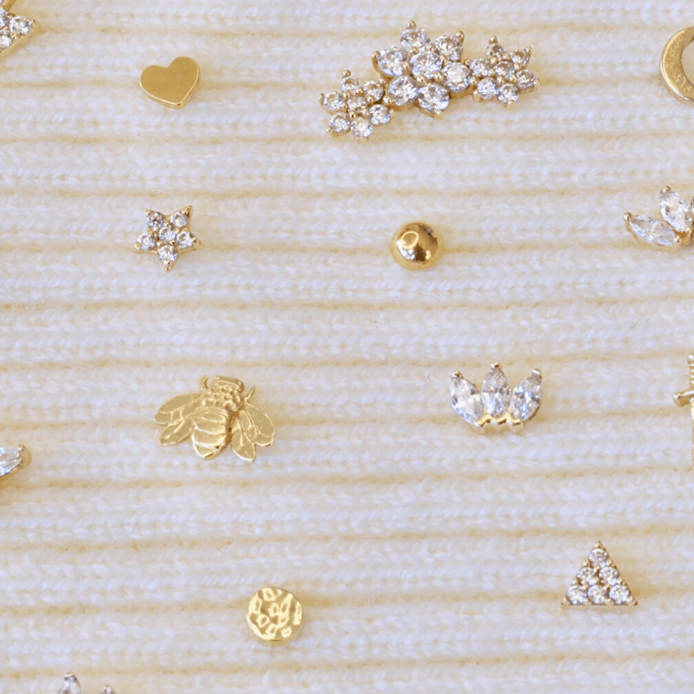 14k gold stud earrings
