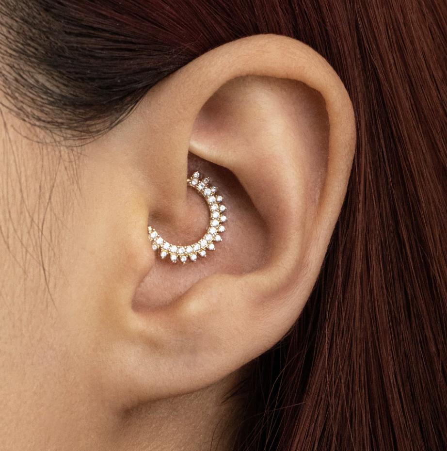 Daith Piercing Jewelry | Silver and Gold Daith Earrings 