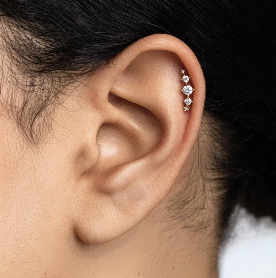Helix Jewelery: Trendy helix stud earrings ,Stylish options - Lulu Ave Body Jewelery