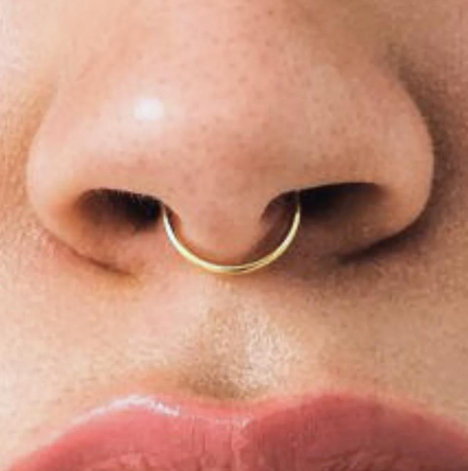 Septum Jewelry: Chic septum hoop rings - Lulu Ave Body jewelry
