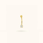 14K Bezel Rook Barbell - Rook - Lulu Ave Body Jewelery
