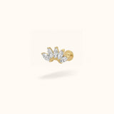 14K Crystal 5 Marquise - Earrings - Lulu Ave Body Jewelery