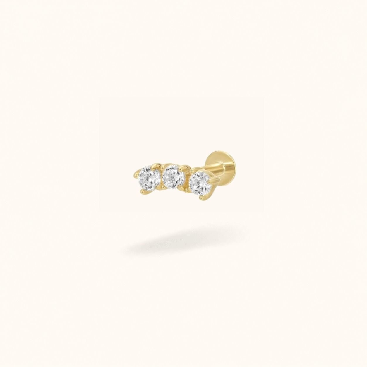 14K Crystal Arch - Earrings - Lulu Ave Body Jewelery