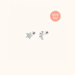 14k Crystal Celestial Set - Earrings - Lulu Ave Body Jewelery