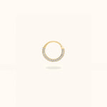 14K Crystal Full Hinged Ring - Hinged Ring - Lulu Ave Body Jewelery