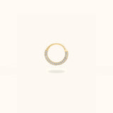 14K Crystal Full Hinged Ring - Hinged Ring - Lulu Ave Body Jewelery