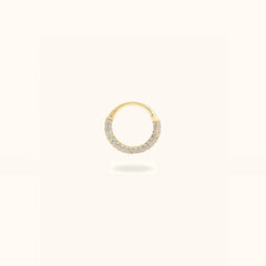 14K Crystal Full Hinged Ring - Hinged Ring - Lulu Ave Body Jewelry