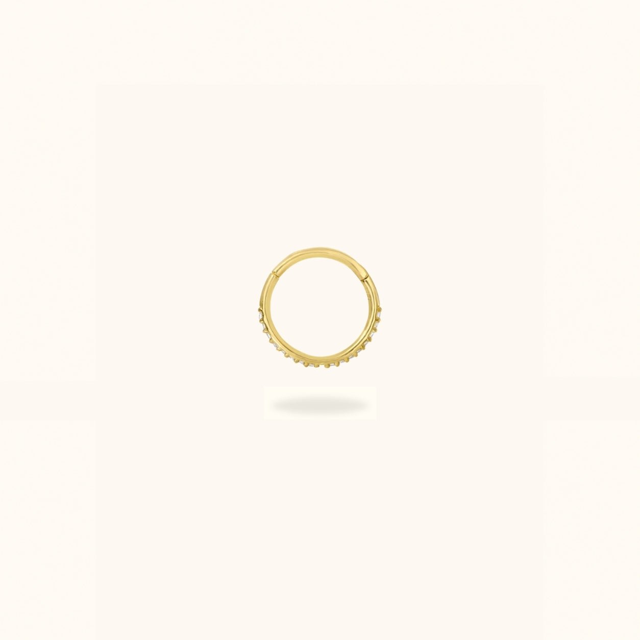 14K Crystal Hinged Ring - Hinged Ring - Lulu Ave Body Jewelery