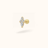 14K Crystal Pendant - Earrings - Lulu Ave Body Jewelery