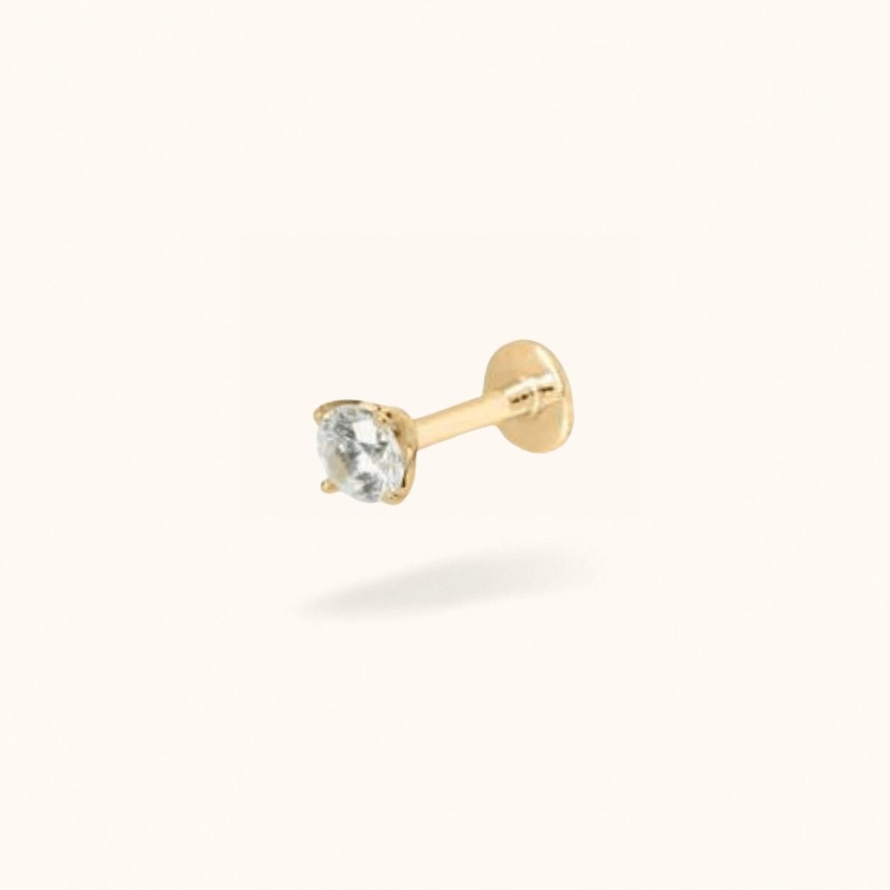14K Crystal Prong - Threadless - Lulu Ave Body Jewelery