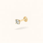 14K Crystal Prong - Threadless - Lulu Ave Body Jewelery