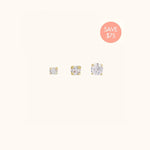 14k Crystal Prong Set - Earrings - Lulu Ave Body Jewelry
