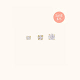 14k Crystal Prong Set - Earrings - Lulu Ave Body Jewelry