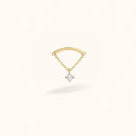 14K Crystal Single Hidden Helix - Earrings - Lulu Ave Body Jewelery