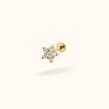 14K Crystal Star - Threadless - Lulu Ave Body Jewelery