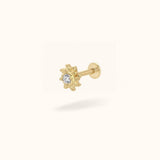 14K Crystal Sun - Earrings - Lulu Ave Body Jewelery