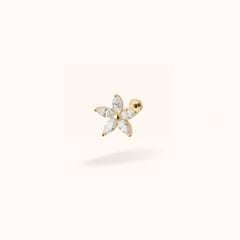 14K Marquise Flower - Threadless - Lulu Ave Body Jewelry