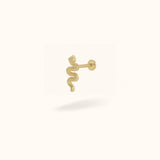 14K Mini Snake - Earrings - Lulu Ave Body Jewelery