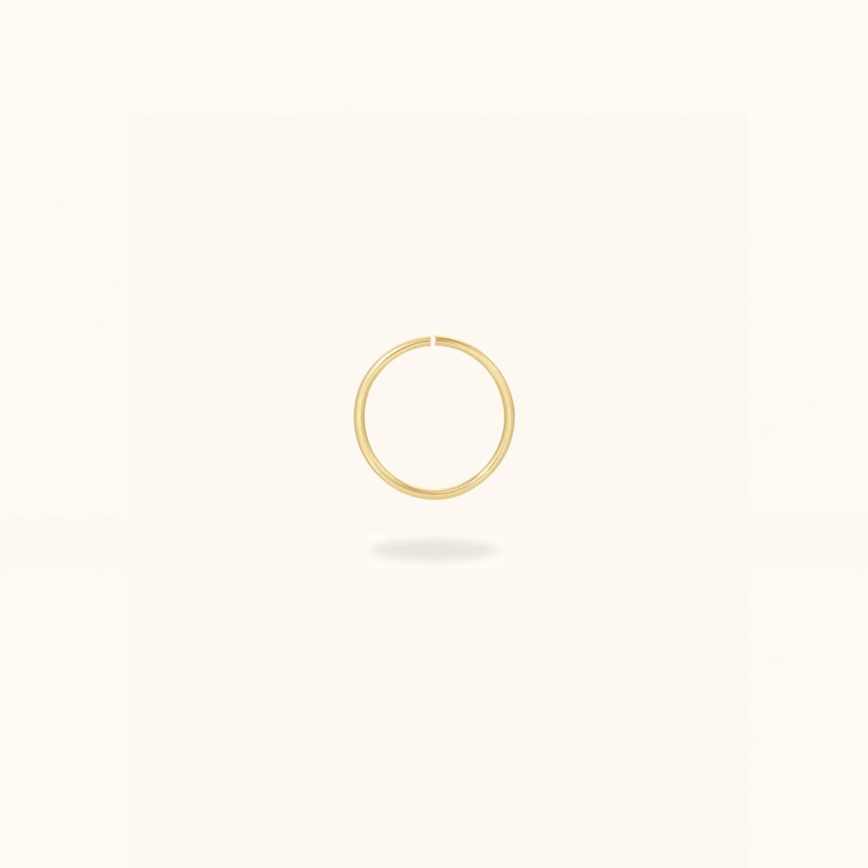 14K Plain Hoop - Earrings - Lulu Ave Body Jewelery