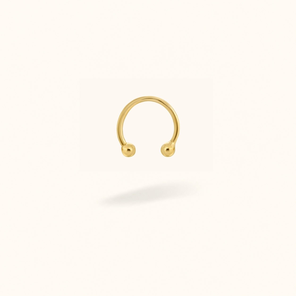 14K Plain Horseshoe Ring - Body Jewelry - Lulu Ave Body Jewelery