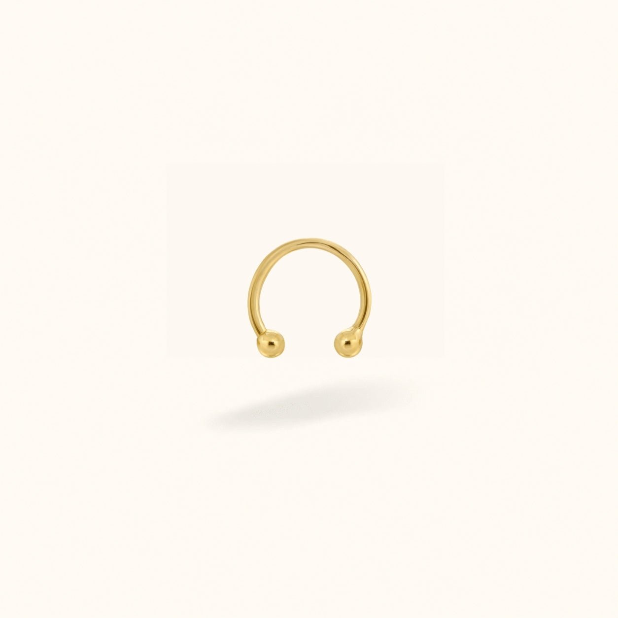 14K Plain Horseshoe Ring - Body Jewelry - Lulu Ave Body Jewelery