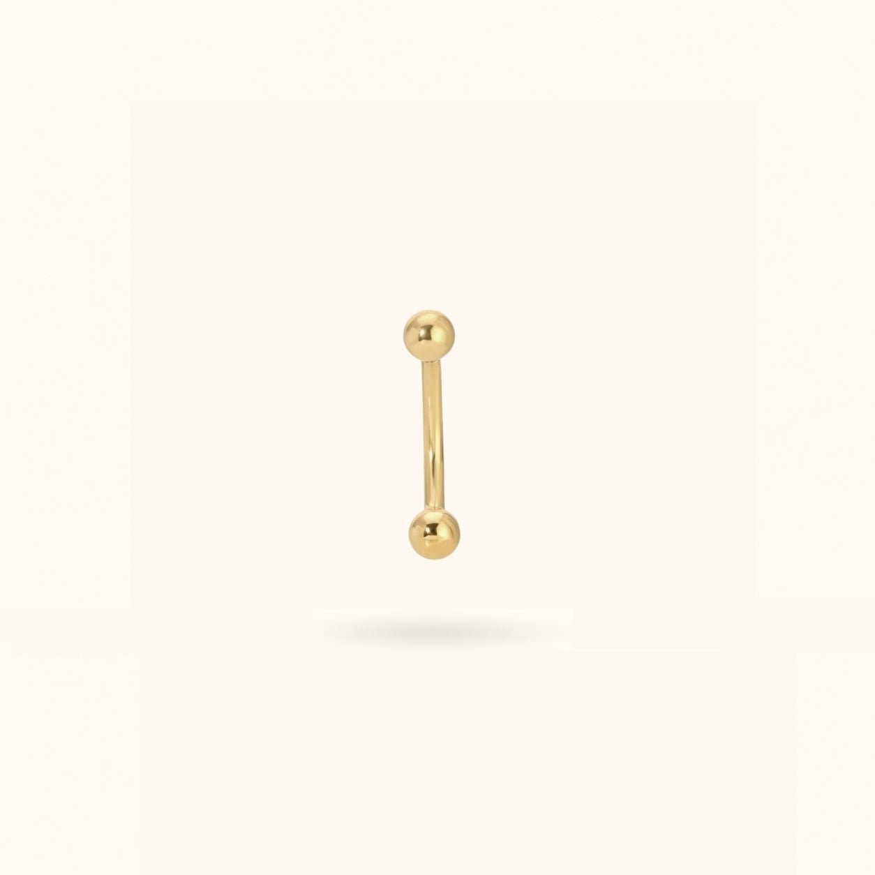 14K Plain Rook Barbell - Lulu Ave Body Jewelery