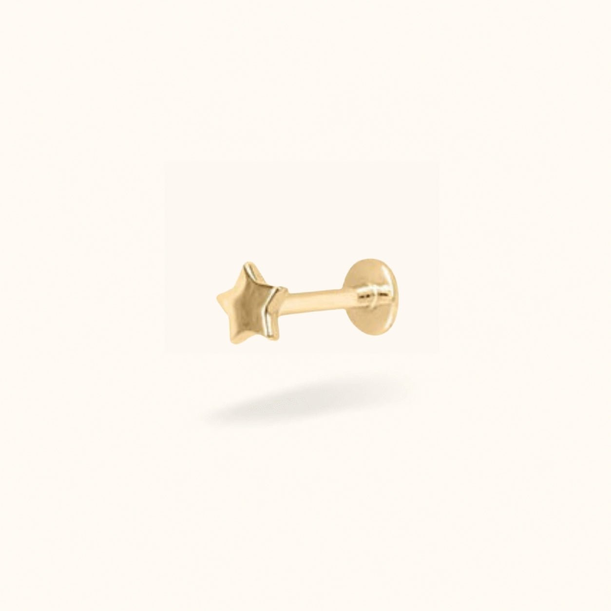 14K Plain Star - Threadless - Lulu Ave Body Jewelery