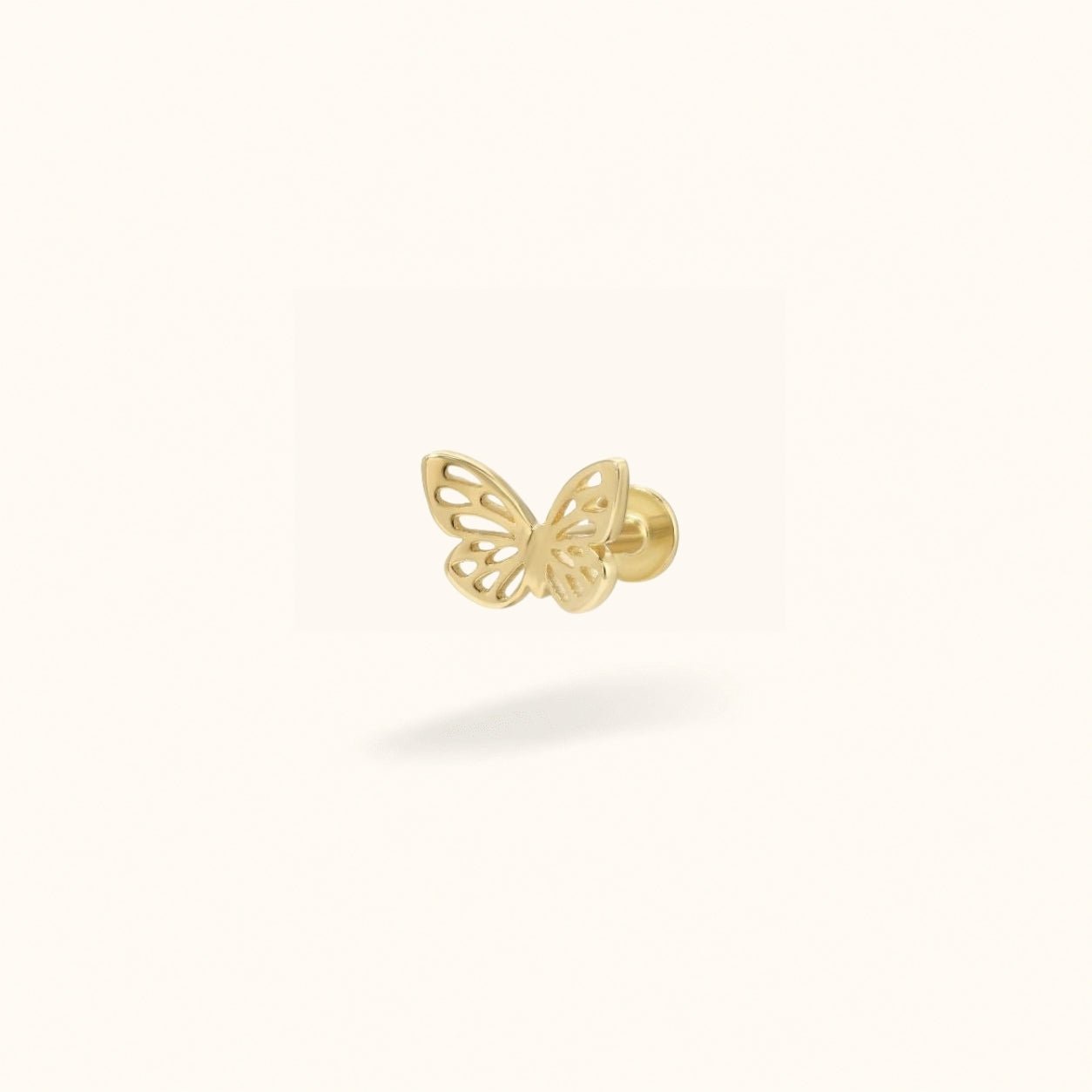 14K Solid Butterfly - Earrings - Lulu Ave Body Jewelery