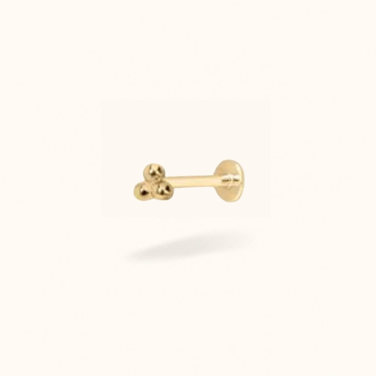 14K Tri-Ball - Threadless - Lulu Ave Body Jewelery