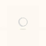 14K White Gold Crystal Hoop - Earrings - Lulu Ave Body Jewelery