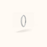 14K White Gold Plain Hinged Ring - Hinged Ring - Lulu Ave Body Jewelery