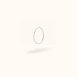14K White Gold Plain Hoop - Earrings - Lulu Ave Body Jewelery