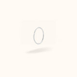 14K White Gold Plain Hoop - Earrings - Lulu Ave Body Jewelery