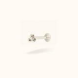 14K White Gold Tri-Ball - Threadless - Lulu Ave Body Jewelery