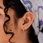 14k Yellow Gold Bezel Bead - Earrings - Lulu Ave Body Jewelery
