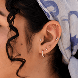 14k Yellow Gold Bezel Bead - Earrings - Lulu Ave Body Jewelery